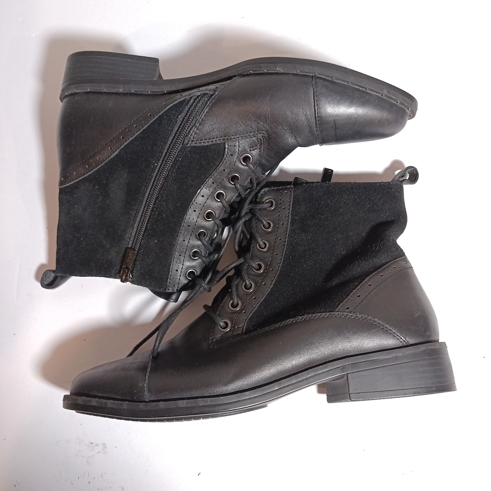 Ziera Storm Xf Black Leather Ankle Boots Size 40 US 8.5